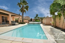 À Sérignan, villa familiale F5 de plain-pied avec piscine et grande terrasse plein sud