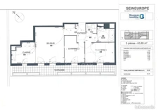 Appartement 3 pièces avec balcon et parking à vendre à CARRIERES sous POISSY (78)