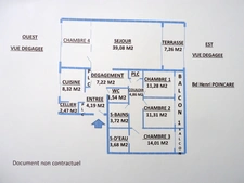 Sarcelles - Bd Henri Poincaré - Appartement 5 pièces / 3 chambres - 112 m2 - 180 000 € FAI