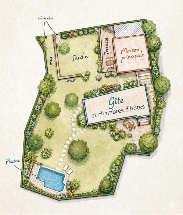 Domaine de Caractère d'environ 420 m2 avec possibilité d’activité de chambres d’hôtes et de gîtes ou potentiel familial !