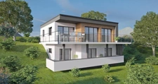 tresserve maison contemporaine 113 m2 env 4 chambres, garage, balcon, terrasse, terrain 269 m2 env.