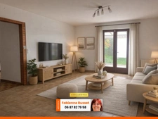 Mauprévoir centre, maison sur 2 niveaux offrant plus de 90 m² habitables avec 3 chambres, sur un terrain clos et arboré de 1 706 m²