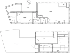 Toufflers Centre - Maison atypique ou Duplex 4 pièces avec terrasse