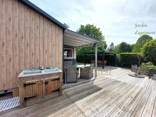 MAISON MOBILE OU MOBIL HOME AVEC PERGOLA VENDU AVEC TERRAIN TERRASSE PARKING ABRIS DE JARDIN CARPORT 3KM DE VILLERS SUR MER (BLONVILLE) 