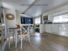 MAISON MOBILE OU MOBIL HOME AVEC PERGOLA VENDU AVEC TERRAIN TERRASSE PARKING ABRIS DE JARDIN CARPORT 3KM DE VILLERS SUR MER (BLONVILLE) 