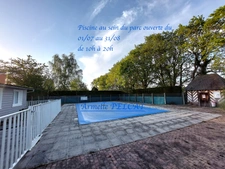 MAISON MOBILE OU MOBIL HOME AVEC PERGOLA VENDU AVEC TERRAIN TERRASSE PARKING ABRIS DE JARDIN CARPORT 3KM DE VILLERS SUR MER (BLONVILLE) 