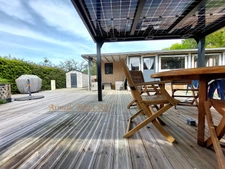 MAISON MOBILE OU MOBIL HOME AVEC PERGOLA VENDU AVEC TERRAIN TERRASSE PARKING ABRIS DE JARDIN CARPORT 3KM DE VILLERS SUR MER (BLONVILLE) 