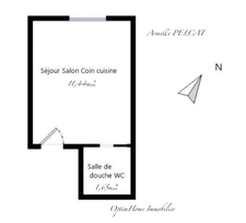 Appartement à vendre 1 pièce CENTRE MERVILLE FRANCEVILLE PLAGE (14) AVEC PLACE PARKING PRIVATIVE 64 000€