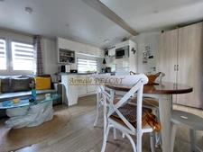 MAISON MOBILE OU MOBIL HOME AVEC PERGOLA VENDU AVEC TERRAIN TERRASSE PARKING ABRIS DE JARDIN CARPORT 3KM DE VILLERS SUR MER (BLONVILLE) 