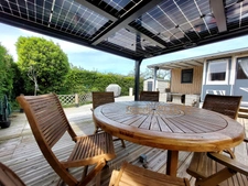 MAISON MOBILE OU MOBIL HOME AVEC PERGOLA VENDU AVEC TERRAIN TERRASSE PARKING ABRIS DE JARDIN CARPORT 3KM DE VILLERS SUR MER (BLONVILLE) 