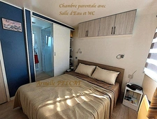 MAISON MOBILE OU MOBIL HOME AVEC PERGOLA VENDU AVEC TERRAIN TERRASSE PARKING ABRIS DE JARDIN CARPORT 3KM DE VILLERS SUR MER (BLONVILLE) 