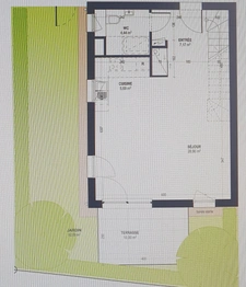 Maison jumelée 91 m² + jardin + terasse+ garage  à vendre 4 pièces HOLTZHEIM (67)