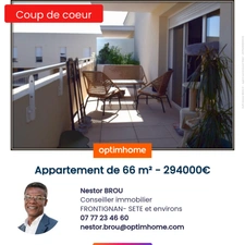 Appartement récent -Prix en baisse : 305 000 € → 294 000 € - Frontignan (34) -