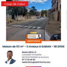 Maison de village à Gabian (34) – 101 m² sur 3 niveaux 