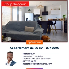 Appartement récent -Prix en baisse : 305 000 € → 294 000 € - Frontignan (34) -