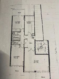 Appartement 3 pièces avec terrasses, box et piscine.