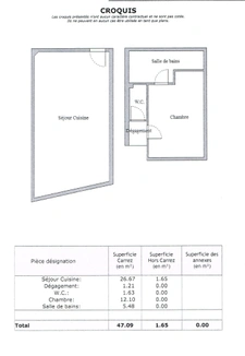 Appartement à vendre DUPLEX 2 pièces SAINT JEAN DE VEDAS (34)