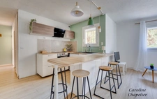 Grand T2 de 52m², terrasse, jardin, parking privatif