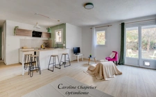 Grand T2 de 52m², terrasse, jardin, parking privatif