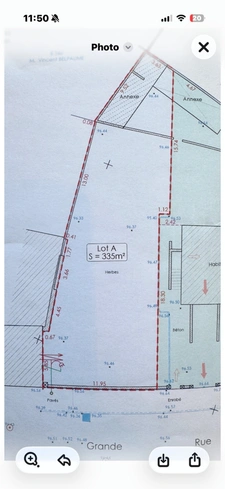 Terrain constructible 335 m² à Ormoy-Villers à 5 minutes de Crepy en Valois– Façade 12 m  / 40 min de Paris Gare du Nord