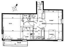 NANTES Saint-Joseph-de-Porterie – T3 lumineux de 66 m² en dernier étage avec ascenseur, balcon sans vis-à-vis et parking boxable