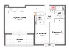 Appartement à vendre 3 pièces AIX EN PROVENCE (13)