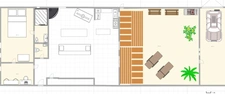 MARSEILLE 5° RUE DES VERTUS LA LOUBIERE REZ DE JARDIN 76,50 m² - GARAGE 27 m² - CAVE 18,7 m² JARDIN 73,8 m²