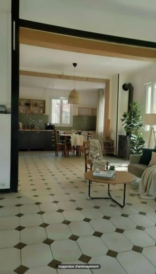Maison de plein pied 4 pièces sur un terrain d'environ 1400 m2 