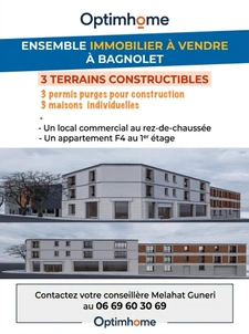 ENSEMBLE IMMOBILIER TERRAIN ET IMMEUBLE BAGNOLET 1780 000€