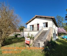 CHARENTE, VAL DE BONNIEURE, Maison sur sous-sol, 3 chambres, garage, terrain arboré 1457 m²