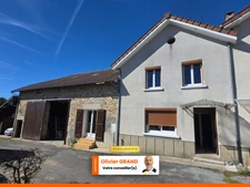 Maison de village en Pierre 5p + Grange + Garage + Jardin - Proche Saint-Junien