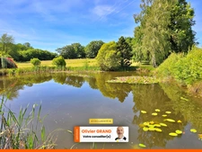 TERRAIN DE LOISIR AVEC ETANG - PRAIRIE ET BATIMENT - ENVIRONNEMENT CALME ET CAMPAGNE
