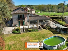 Grande maison familiale en Pierre avec Jardin - Piscine et Ruisseau- Proche saint-Junien