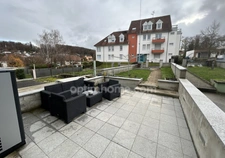 HIRSINGUE, jolie maison mitoyenne, 61m², 2chambres, sous-sol, jardin privatif, grand garage, pompe à chaleur, aucun travaux.