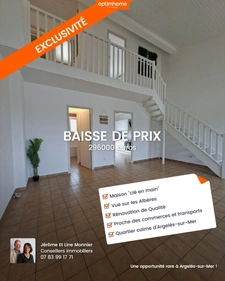 Baisse de Prix ! EXCLUSIVITE Maison Argelès-sur-Mer Rénovée - Calme & Vue Pyrénées