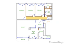 Appartement traversant de 110 m² – Dernier étage – Vue panoramique exceptionnelle