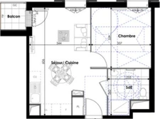 appartement à vendre 2 pièces PONTOISE (95)