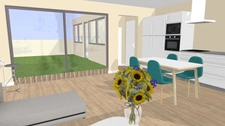   Grand T4 lumineux d'environ 90 m2 neuf quartier de la gare à hyères.