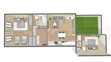   Grand T4 lumineux d'environ 90 m2 neuf quartier de la gare à hyères.
