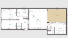   Grand T4 lumineux d'environ 90 m2 neuf quartier de la gare à hyères.