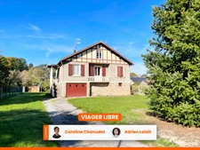 Maison en  viager libre avec 3 chambres, garage et 900 m2 de terrain