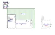 Chalet 40m² récent avec terrasse