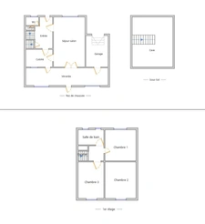 Maison familiale 106 m² à rénover – garage, cave saine et grand jardin – Lambersart Conquérant