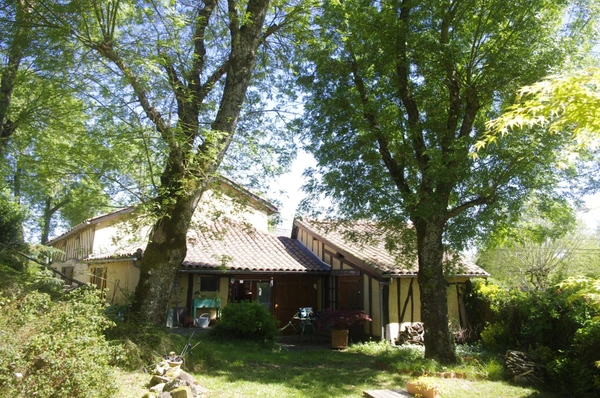 à VENDRE  proche Aignan  propriété de charme  sur 3646 m² de terrain avec piscine et Gîte séparé.
