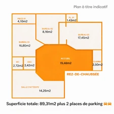 Cabinet médical / local professionnel en rez-de-chaussée: Local/bureau à vendre LA MADELEINE (59)