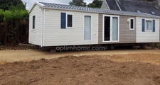 Tourch (proche Rosporden) : Terrain 830 m2 avec bâtisses en pierre et Mobil-home 