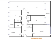 À Mâcon, appartement lumineux et traversant de 86,13 m² avec balcon, garage et cave – à personnaliser selon vos goûts ! Prix attractif : 100 000 €