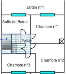 MAISON 92 m² 3 CH BUREAU JARDIN EXPO SUD-EST