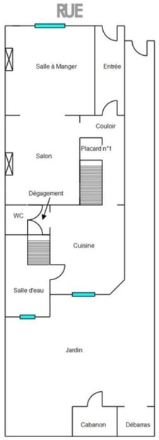 MAISON DE CARACTÈRE – 2 CHAMBRES – COUR ET JARDIN