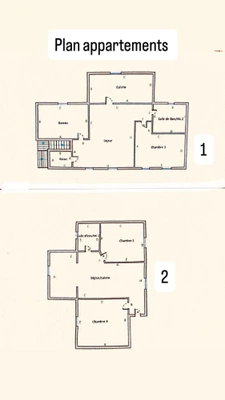 Immeuble en pierre de 230 m² – 3 lots – Secteur Quai de la Souys / Bordeaux Bastide